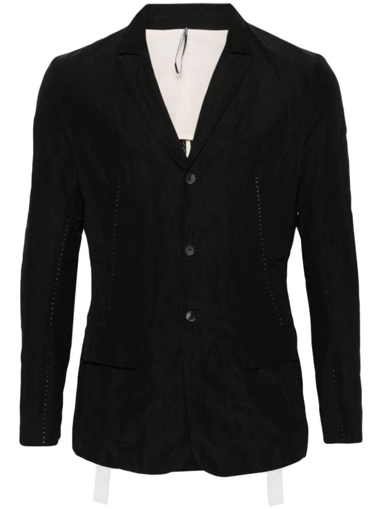 Masnada contrast-stitching single-breasted blazer - Black Cover