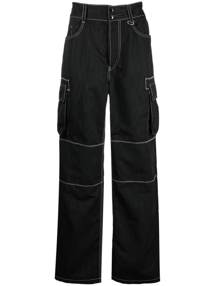 Marine Serre high-rise cargo pants - Black Cover