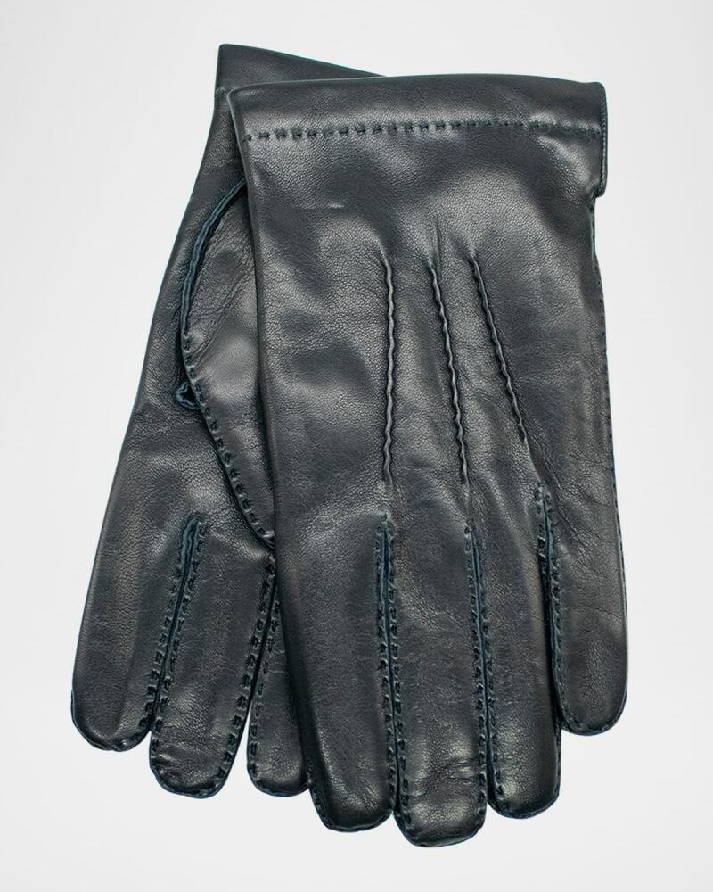 Portolano Men's Cashmere-Lined Handsewn Leather Gloves Cover