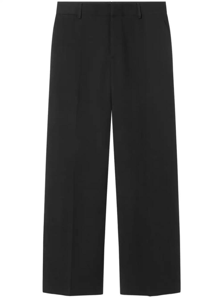 Versace wide-leg virgin-wool trousers - Black Cover