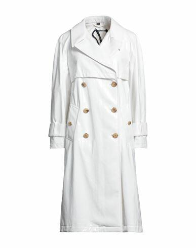 Sealup Woman Overcoat & Trench Coat Off white Cotton, Polyurethane, Viscose Cover