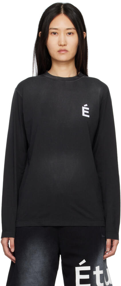 Études SSENSE Exclusive Black Embroidered Long Sleeve T-Shirt Cover