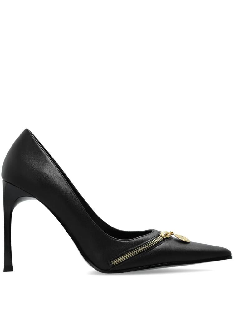 Versace Jeans Couture 105mm zip-detail pumps - Black Cover