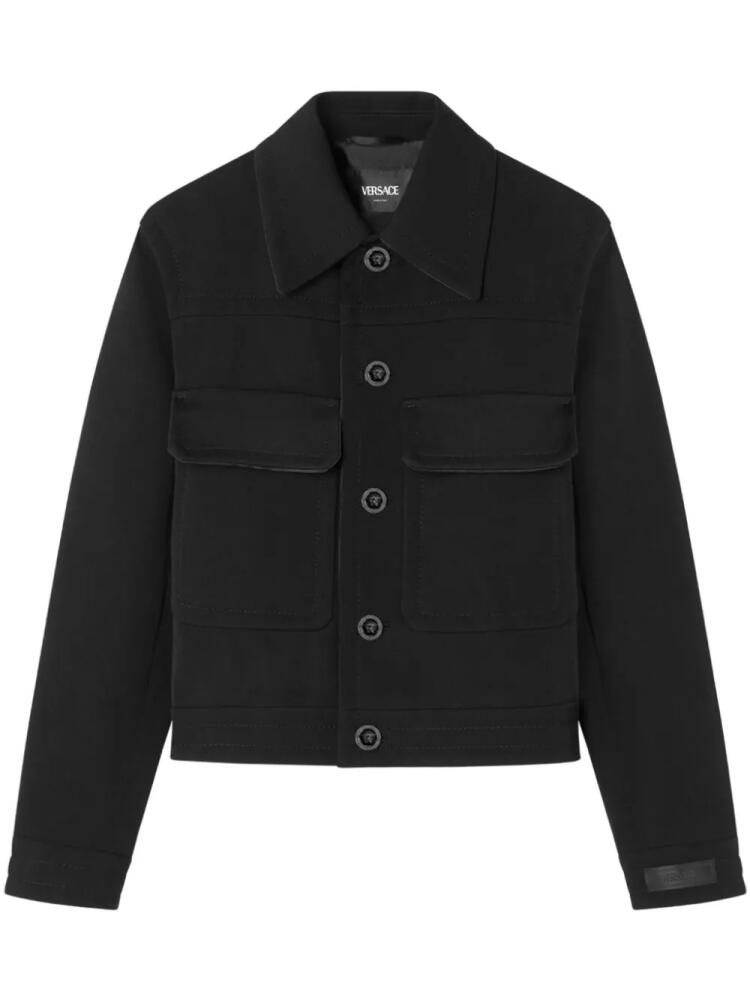 Versace wool-blend twill blouson jacket - Black Cover