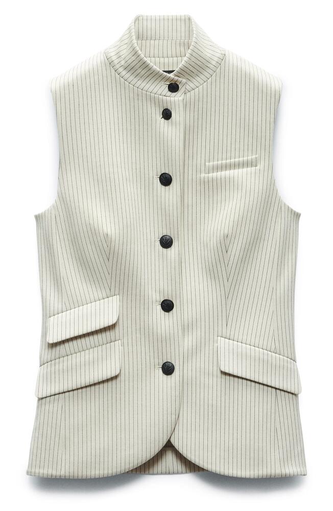 rag & bone Slade Ponte Vest in Ivory Stripe Cover