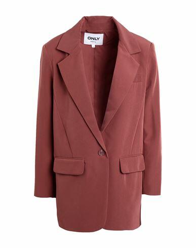 Only Woman Blazer Brick red Polyester, Elastane Cover