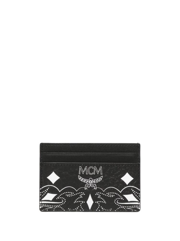 MCM mini Aren bandana-print cardholder - Black Cover