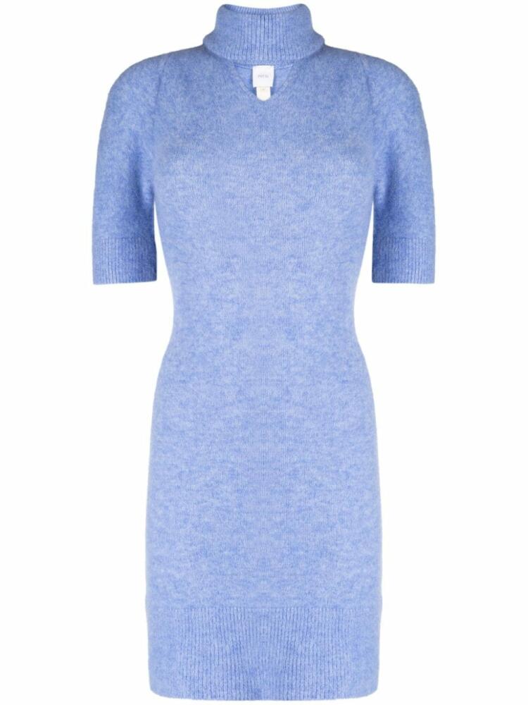 Patou cut-out detailing short-sleeve dress - Blue Cover