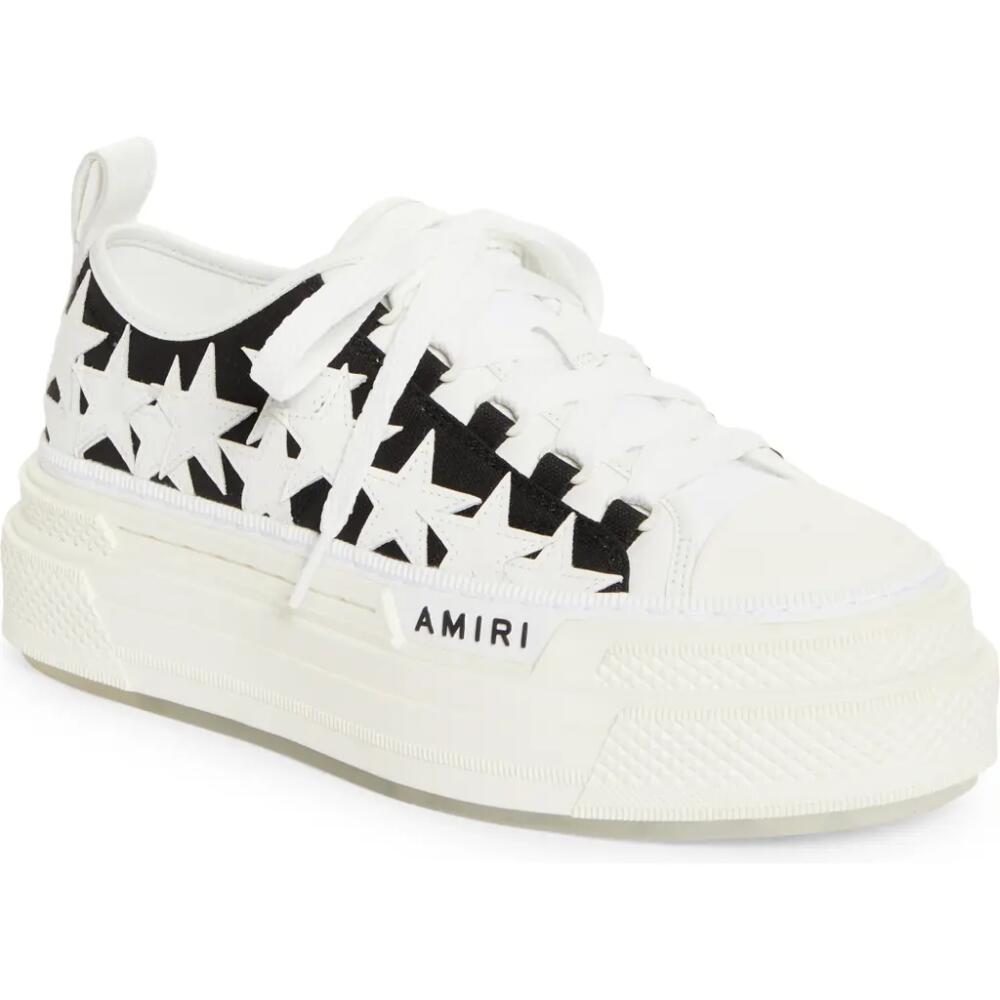 AMIRI Stars Court Platform Sneaker in White/Black Cover