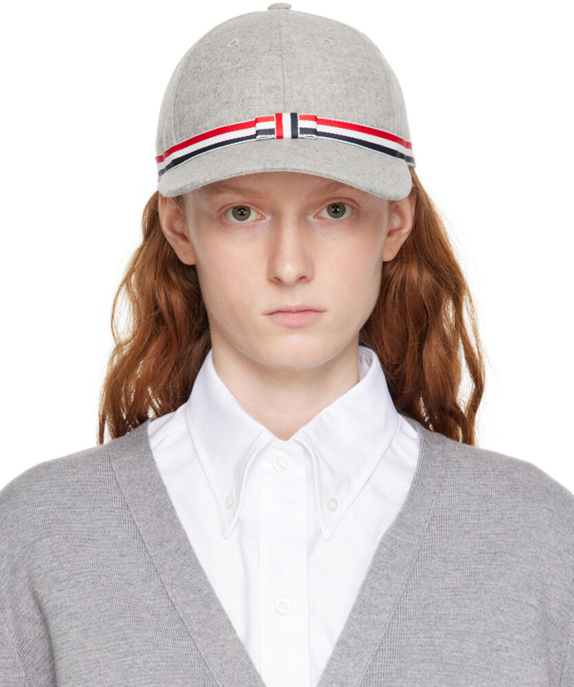 Thom Browne Gray Bow Cap Cover