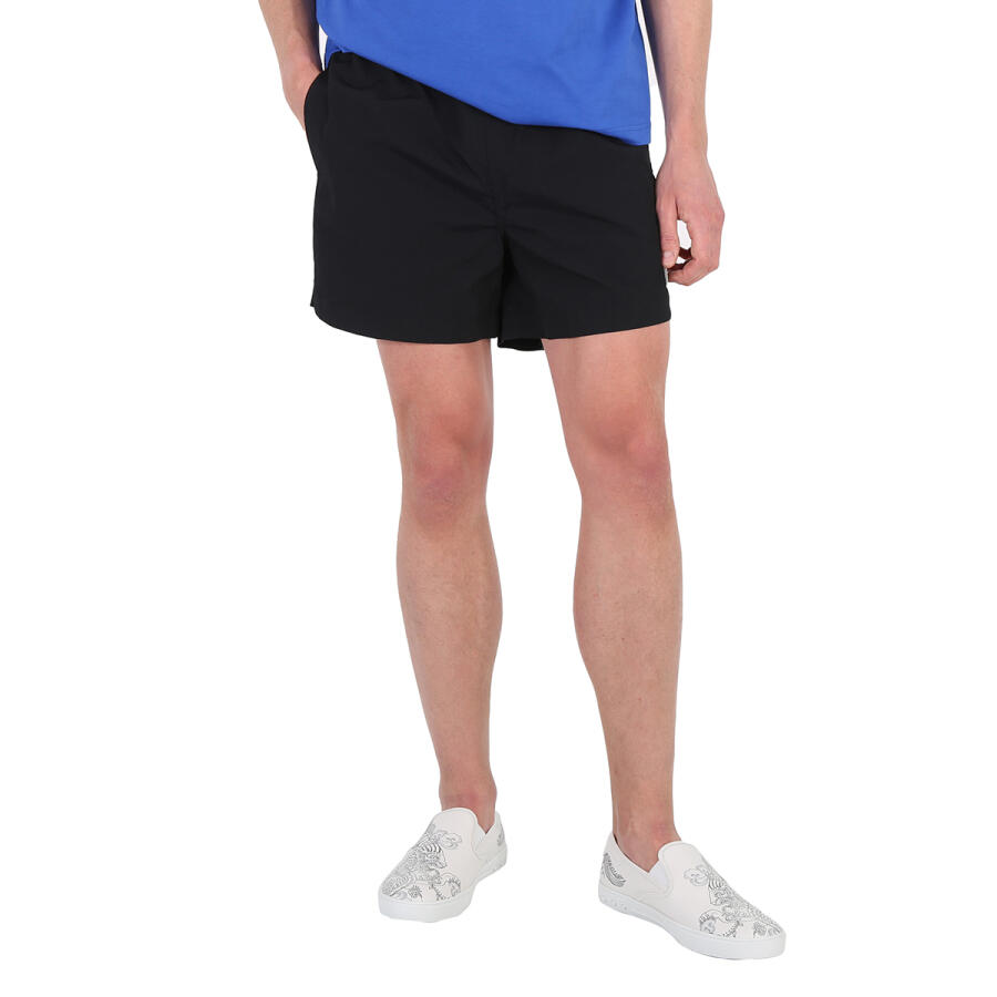 A Cold Wall Mens Black Essential Logo Patch Swim Shorts Cover