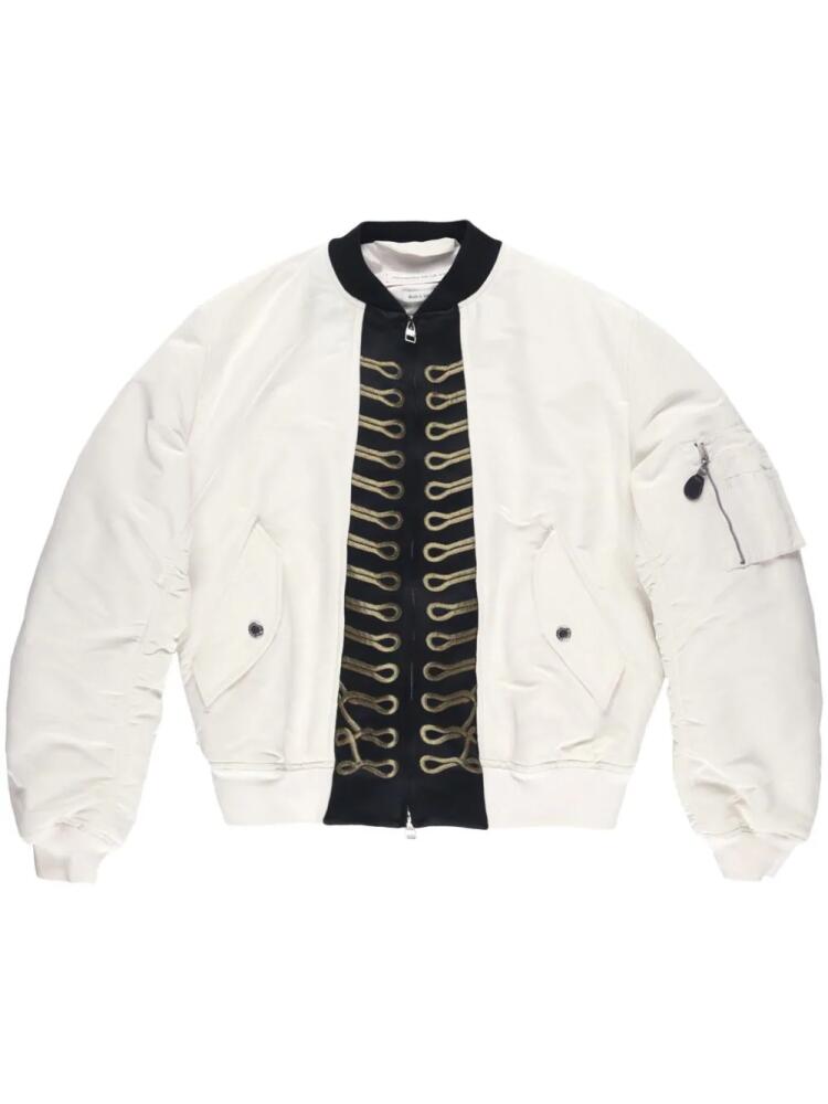 Alexander McQueen trompe l'oeil bomber jacket - White Cover