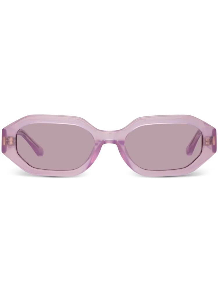 Linda Farrow x The Attico Irene geometric-frame sunglasses - Purple Cover