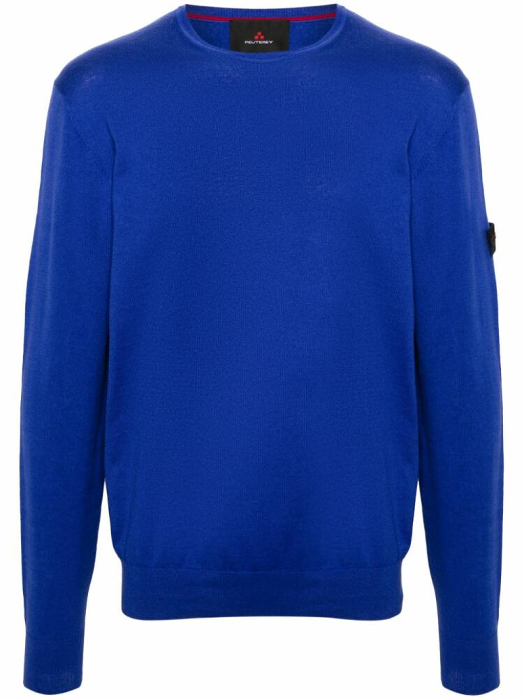 Peuterey crew-neck cotton jumper - Blue Cover