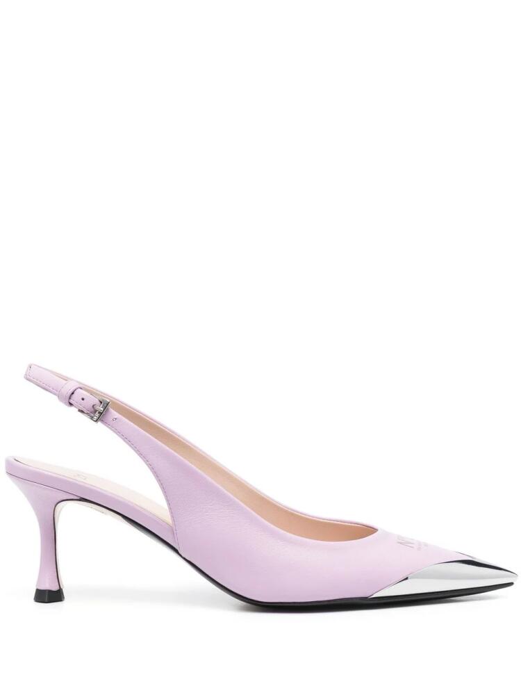 Nº21 70mm contrast-toe slingback pumps - Pink Cover