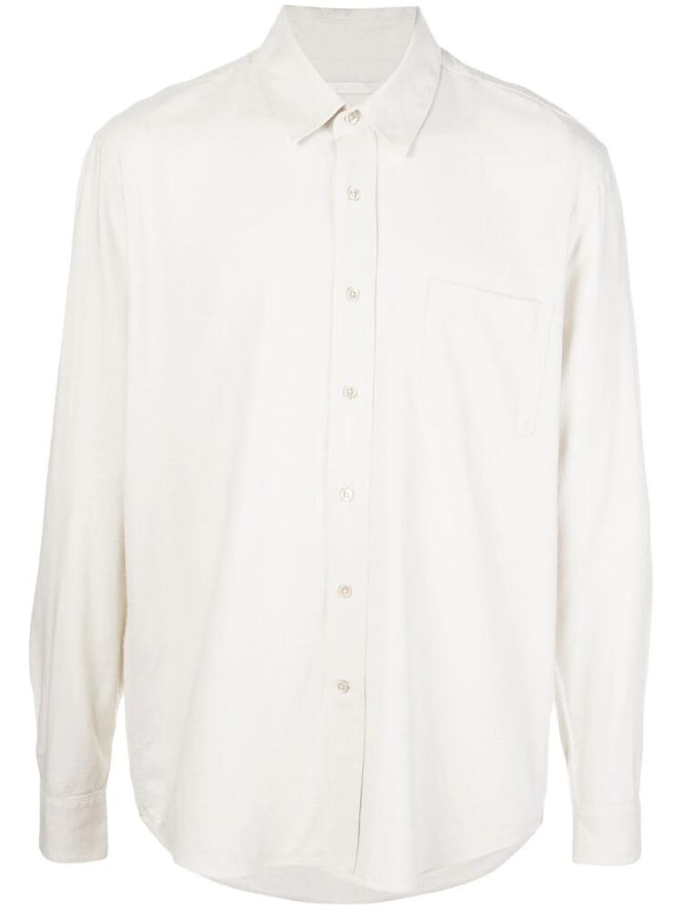 OUR LEGACY long-sleeve silk shirt - White Cover