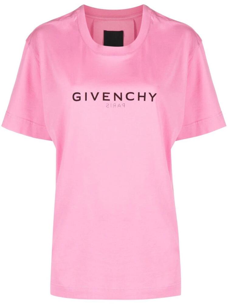 Givenchy logo-print cotton T-shirt - Pink Cover