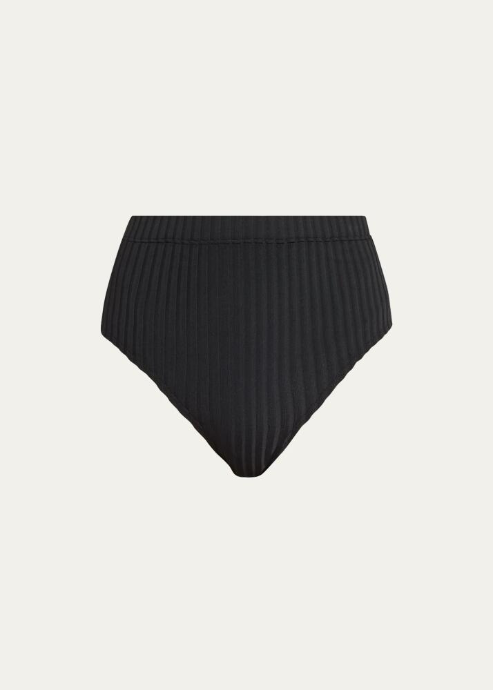 Solid and Striped The Lilo High-Waist Rib Bikini Bottoms Cover