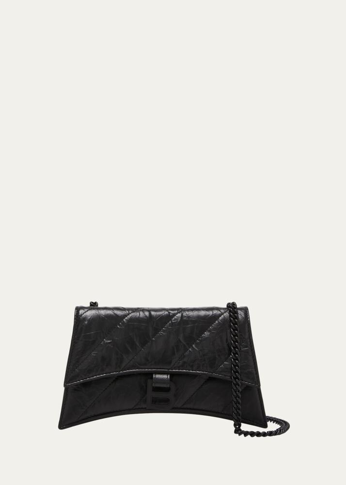 Balenciaga Crush Quilted Leather Wallet on Chain Cover