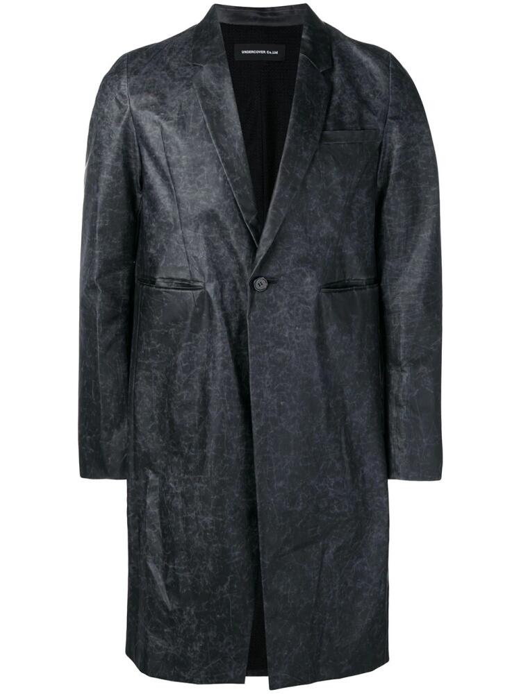 Undercover single-breasted biker coat - Black Cover