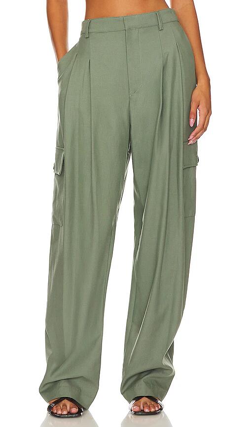 Enza Costa Cargo Trouser in Sage Cover