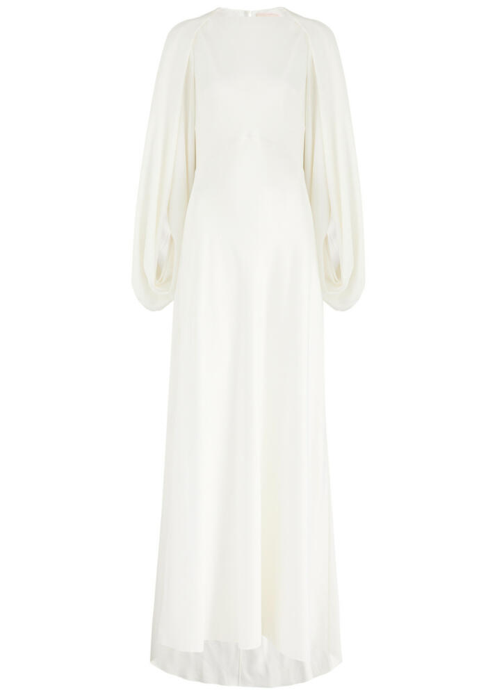 Roksanda Kami Cape-effect Silk-satin Gown - Ivory Cover