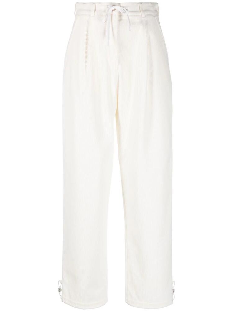 Emporio Armani corduroy tapered-leg trousers - White Cover