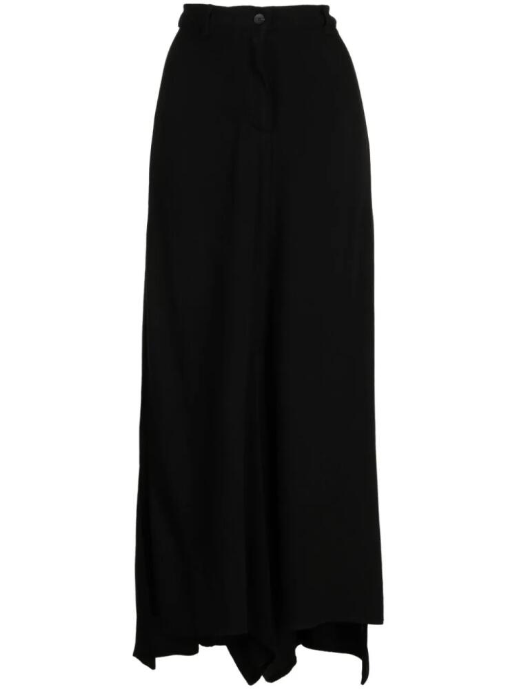 Masnada wide-leg high-waist trousers - Black Cover