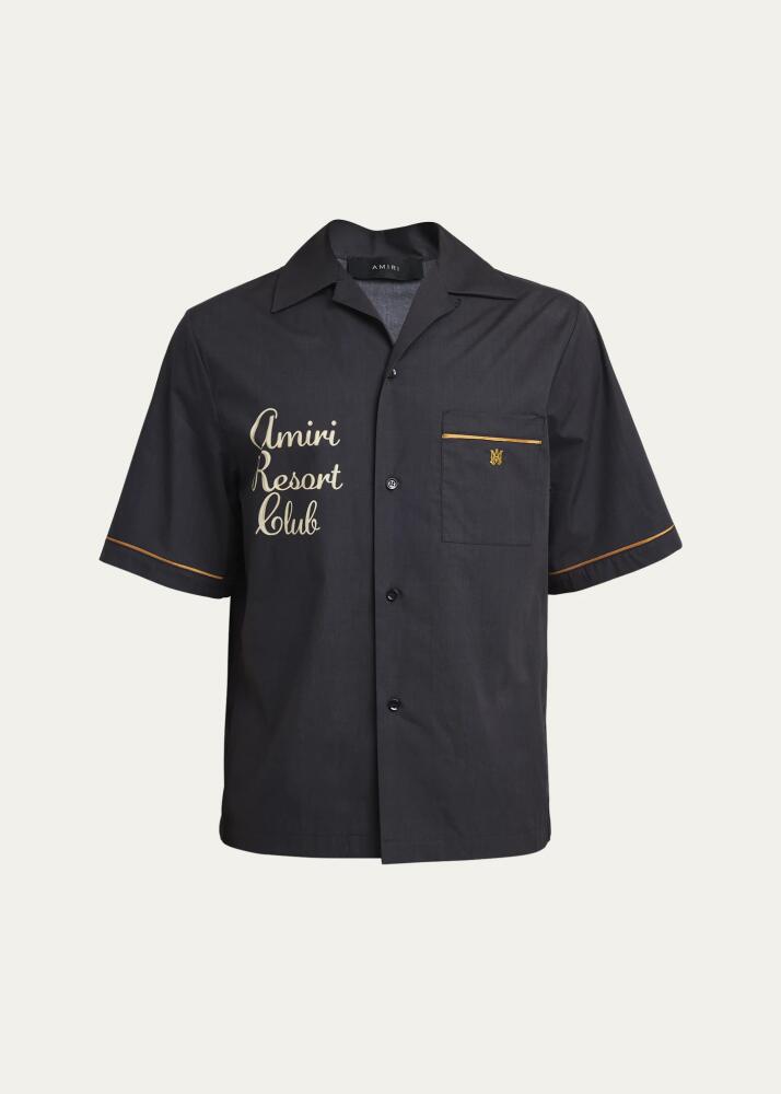 Amiri Men's Resort Club Embroidered Camp Shirt Cover