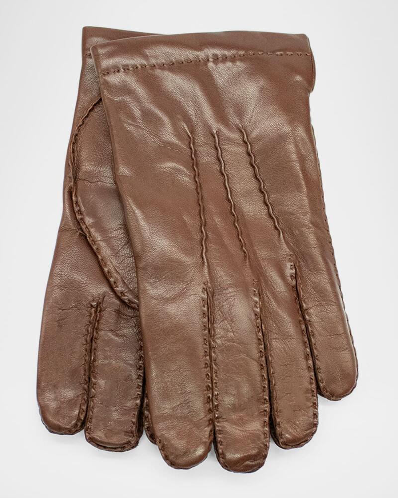 Portolano Men's Cashmere-Lined Handsewn Leather Gloves Cover