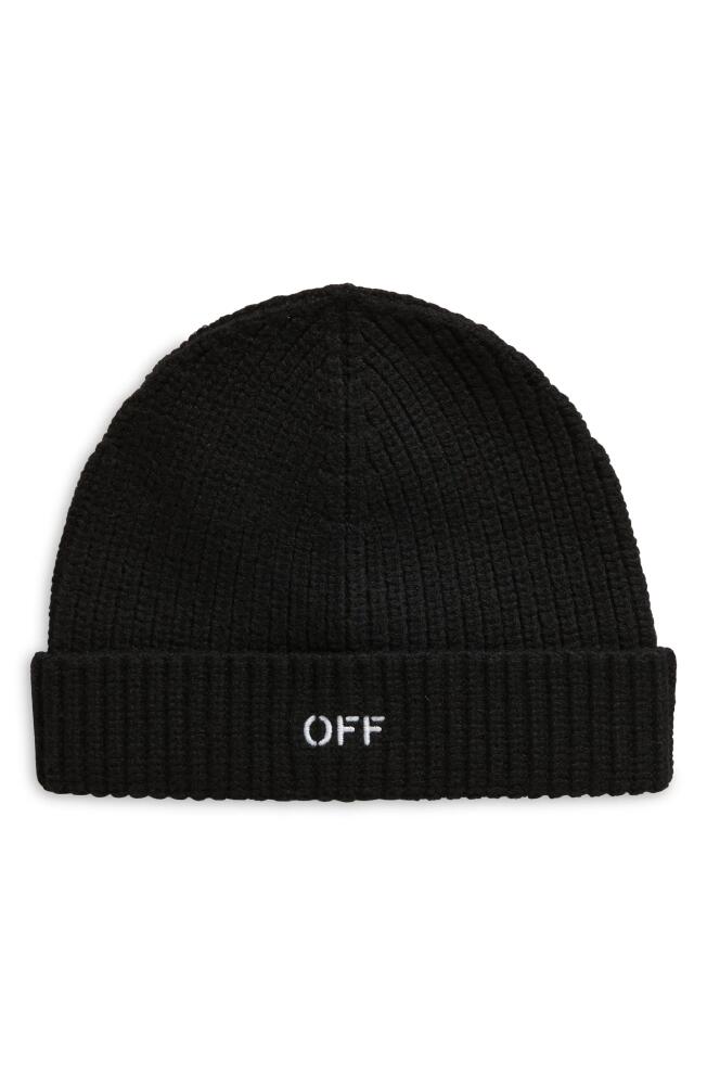 Off-White Classic Wool Beanie in Black White Cover