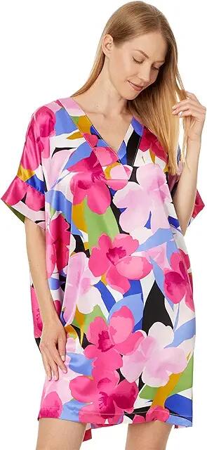 N by Natori Bonita - Satin 36 Sleepshirt (Pink Multi) Women's Pajama Cover