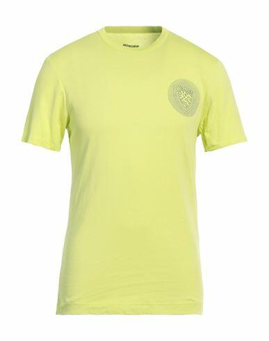 Blauer Man T-shirt Acid green Cotton Cover