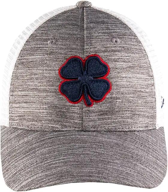 Black Clover Perfect Luck 1 Hat (Navy Clover/Red Trim/Grey/White) Baseball Caps Cover