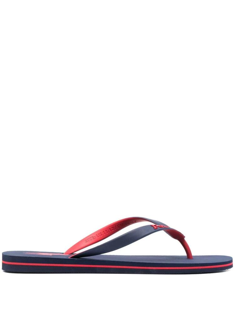 Polo Ralph Lauren logo print flip flops - Blue Cover