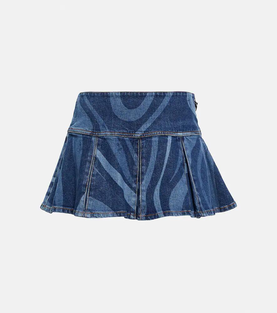 Pucci Marmo pleated denim miniskirt Cover