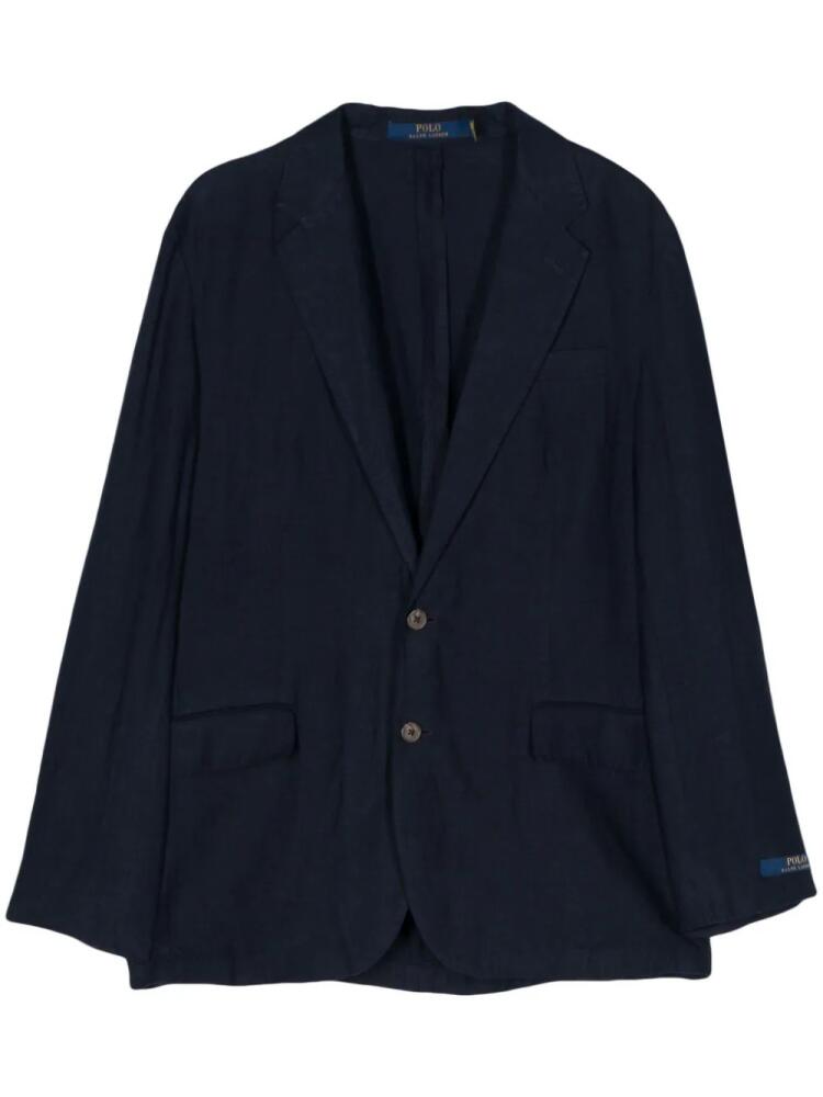 Polo Ralph Lauren single-breasted linen blazer - Blue Cover