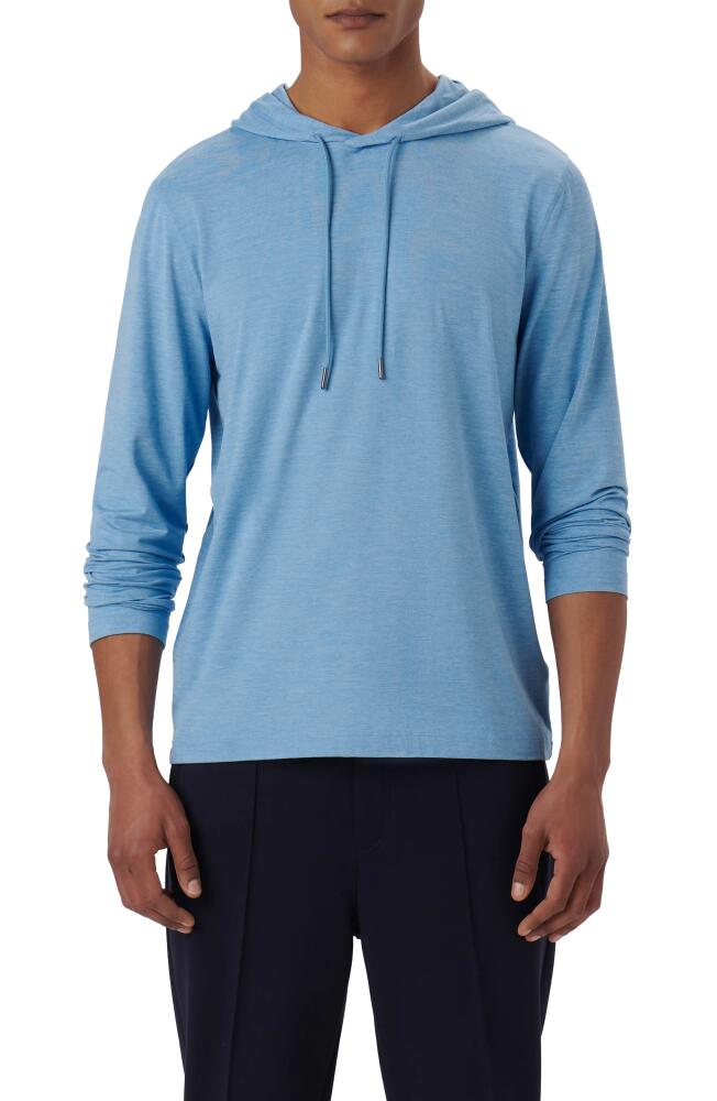 Bugatchi Performance Hoodie in Air Blue Cover