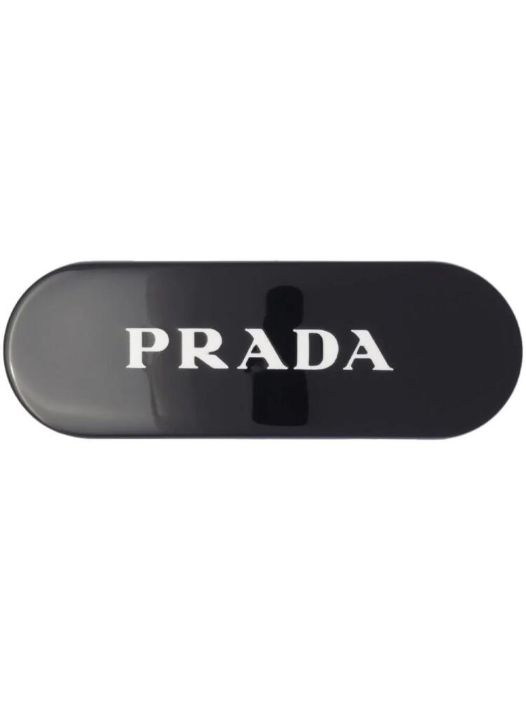 Prada logo-print hair clip - Black Cover