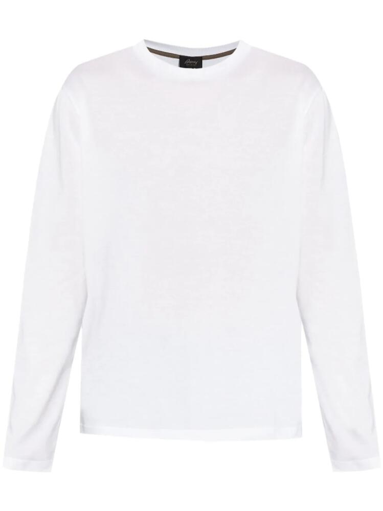 Brioni crew-neck cotton T-shirt - White Cover