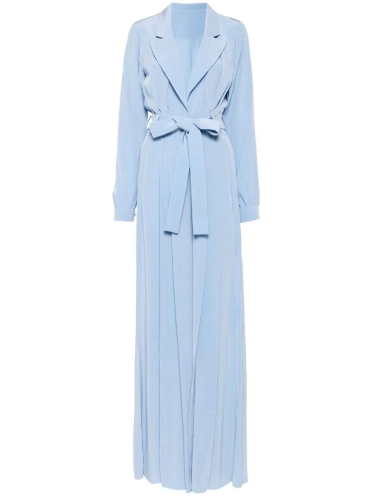 Saiid Kobeisy crepe-texture belted jumpsuit - Blue Cover