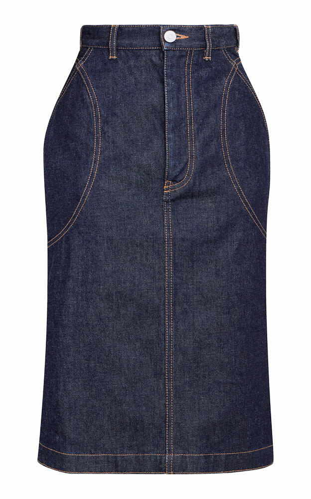 ALAA - Denim Midi Skirt - Dark Wash Cover