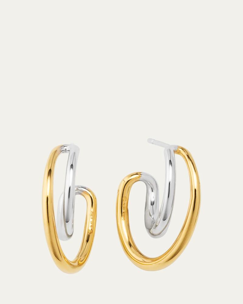 Charlotte Chesnais Two-Tone Mini Initial Hoop Earrings Cover