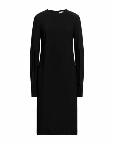 Liviana Conti Woman Midi dress Black Viscose, Acetate Cover