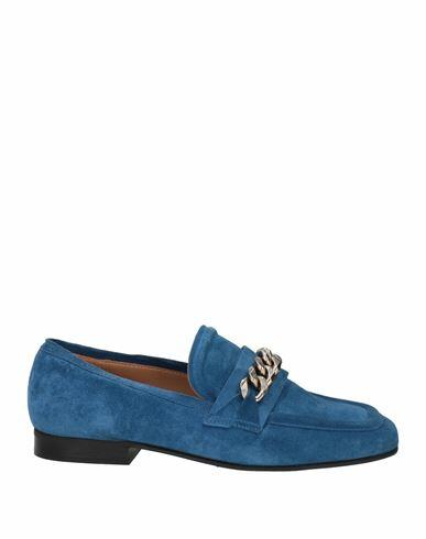 Carmens Woman Loafers Blue Leather Cover