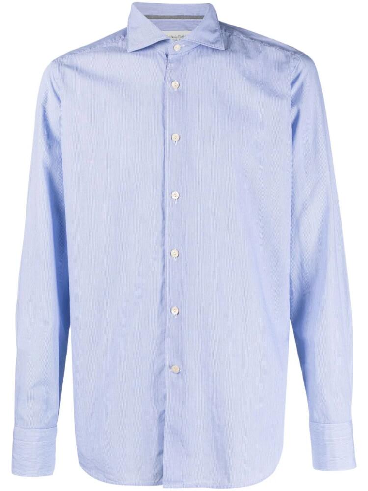 Tintoria Mattei spread-collar cotton shirt - Blue Cover