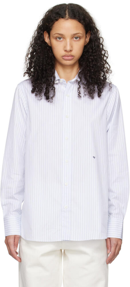 HommeGirls White 70's Stripe Shirt Cover