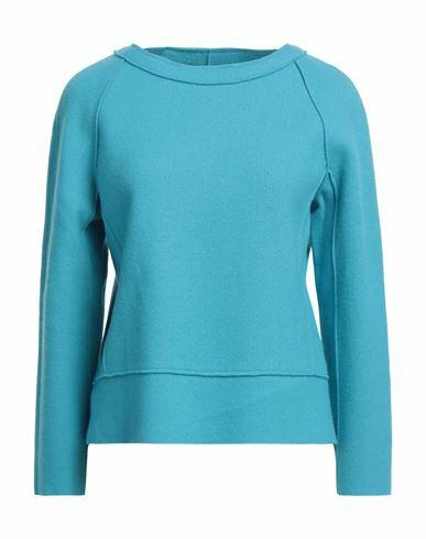 Niū Woman Sweater Azure Virgin Wool, Polyamide Cover