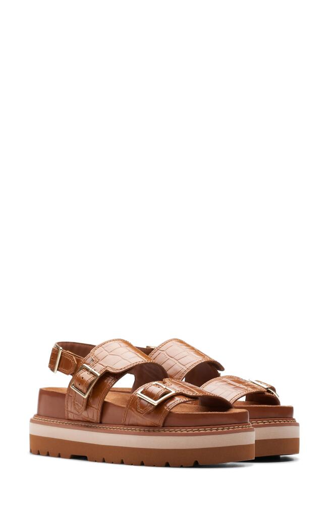 Clarks(r) Orianna Glide Platform Slingback Sandal in Tan Interest Cover