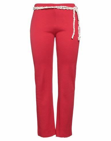 Rosie Assoulin Woman Pants Red Cotton, Polyester Cover